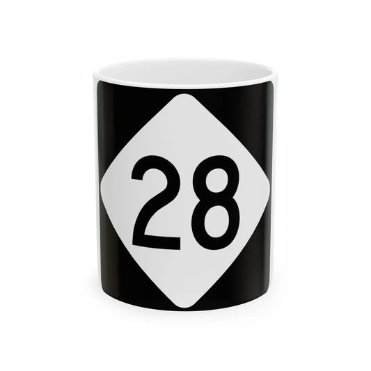 NC 28 (North Carolina) (Road Sign) White Coffee Mug 11oz - Go Mug Yourself