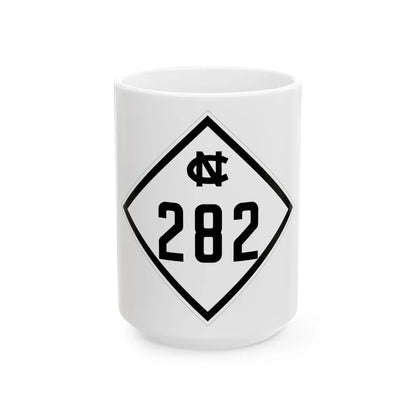 NC 282 1945 (North Carolina) (Road Sign) White Coffee Mug 15oz - Go Mug Yourself
