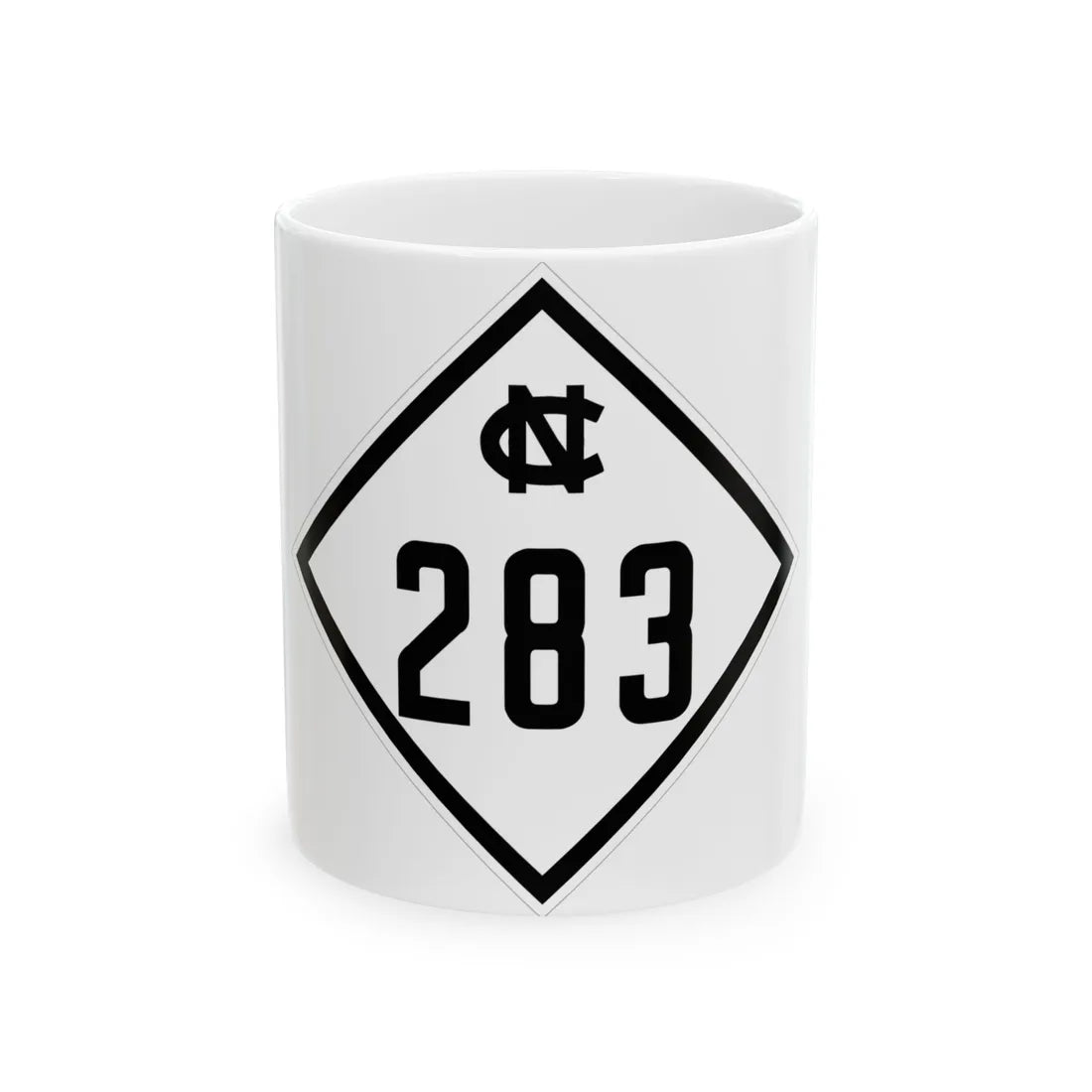 NC 283 1945 (North Carolina) (Road Sign) White Coffee Mug 11oz - Go Mug Yourself