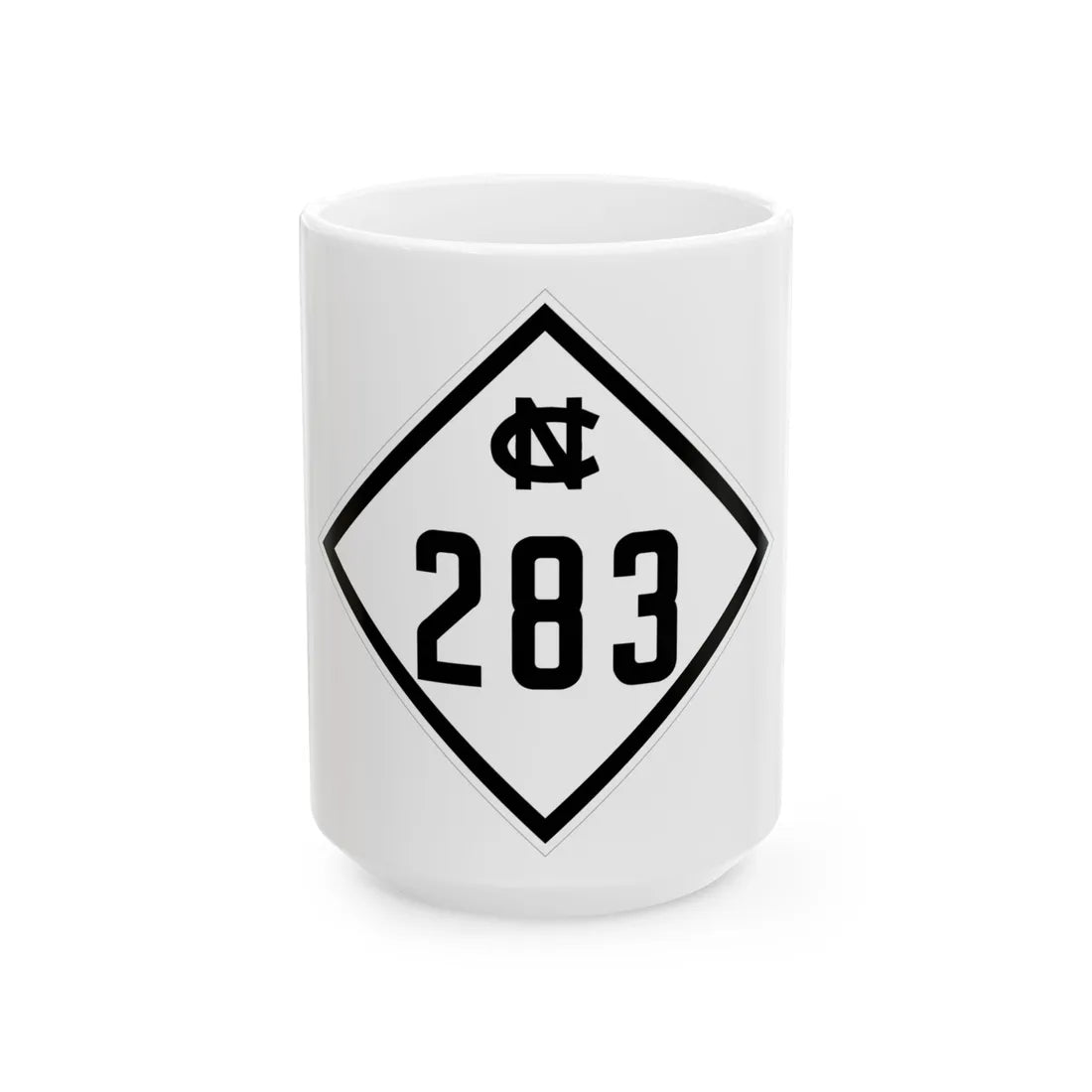 NC 283 1945 (North Carolina) (Road Sign) White Coffee Mug 15oz - Go Mug Yourself
