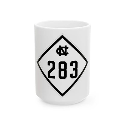 NC 283 1945 (North Carolina) (Road Sign) White Coffee Mug 15oz - Go Mug Yourself