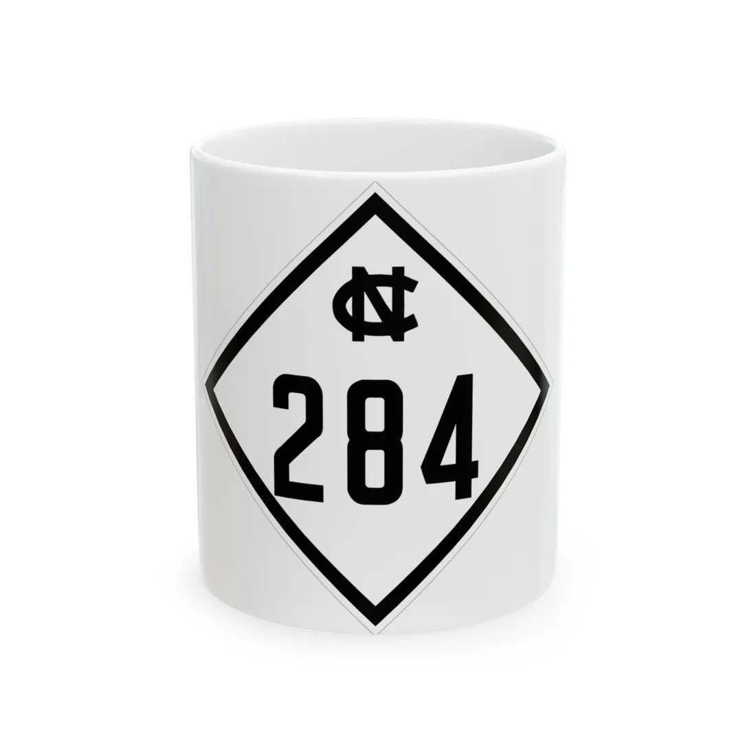 NC 284 1945 (North Carolina) (Road Sign) White Coffee Mug 11oz - Go Mug Yourself