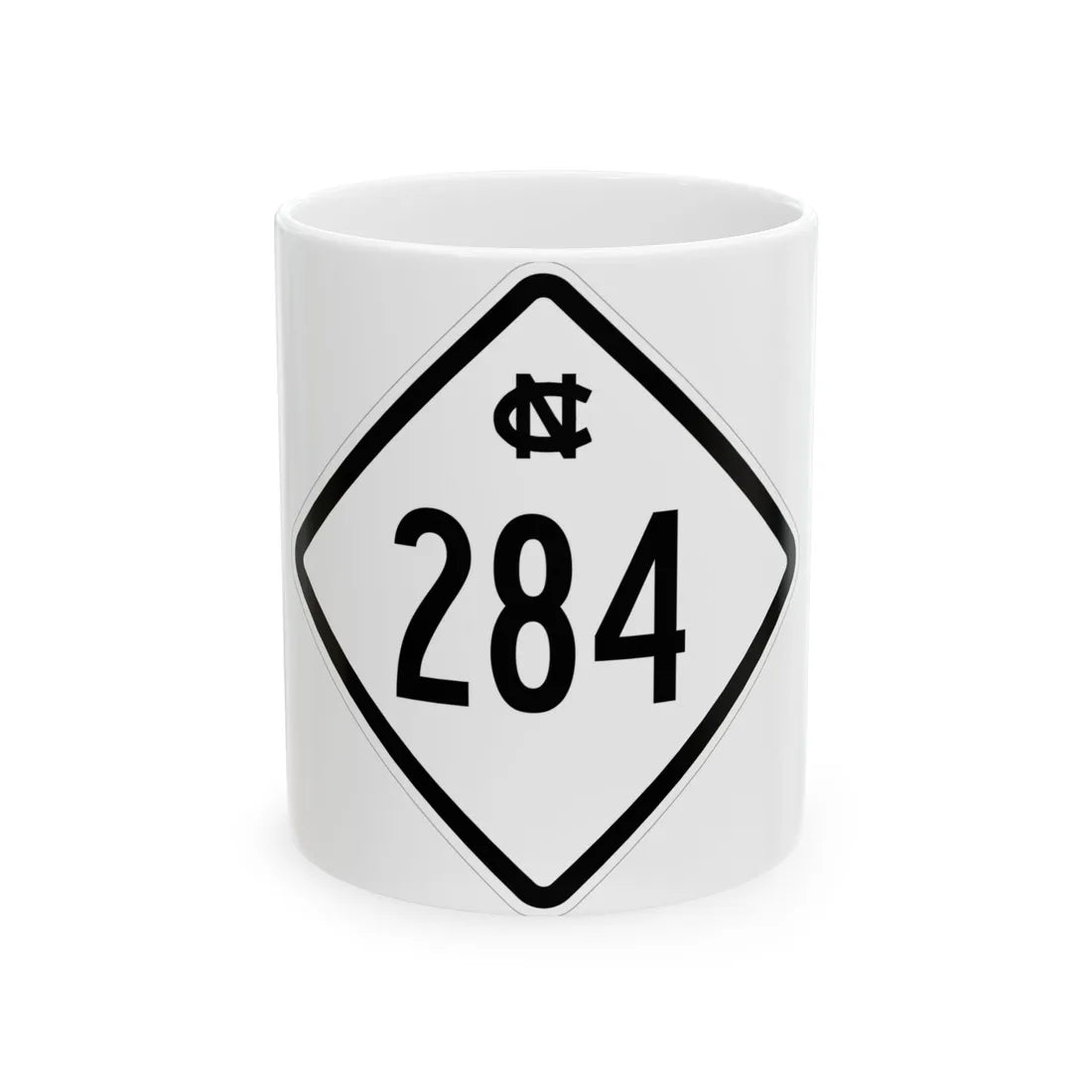 NC 284 1957 (North Carolina) (Road Sign) White Coffee Mug 11oz - Go Mug Yourself