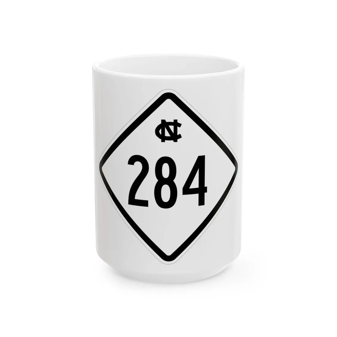 NC 284 1957 (North Carolina) (Road Sign) White Coffee Mug 15oz - Go Mug Yourself