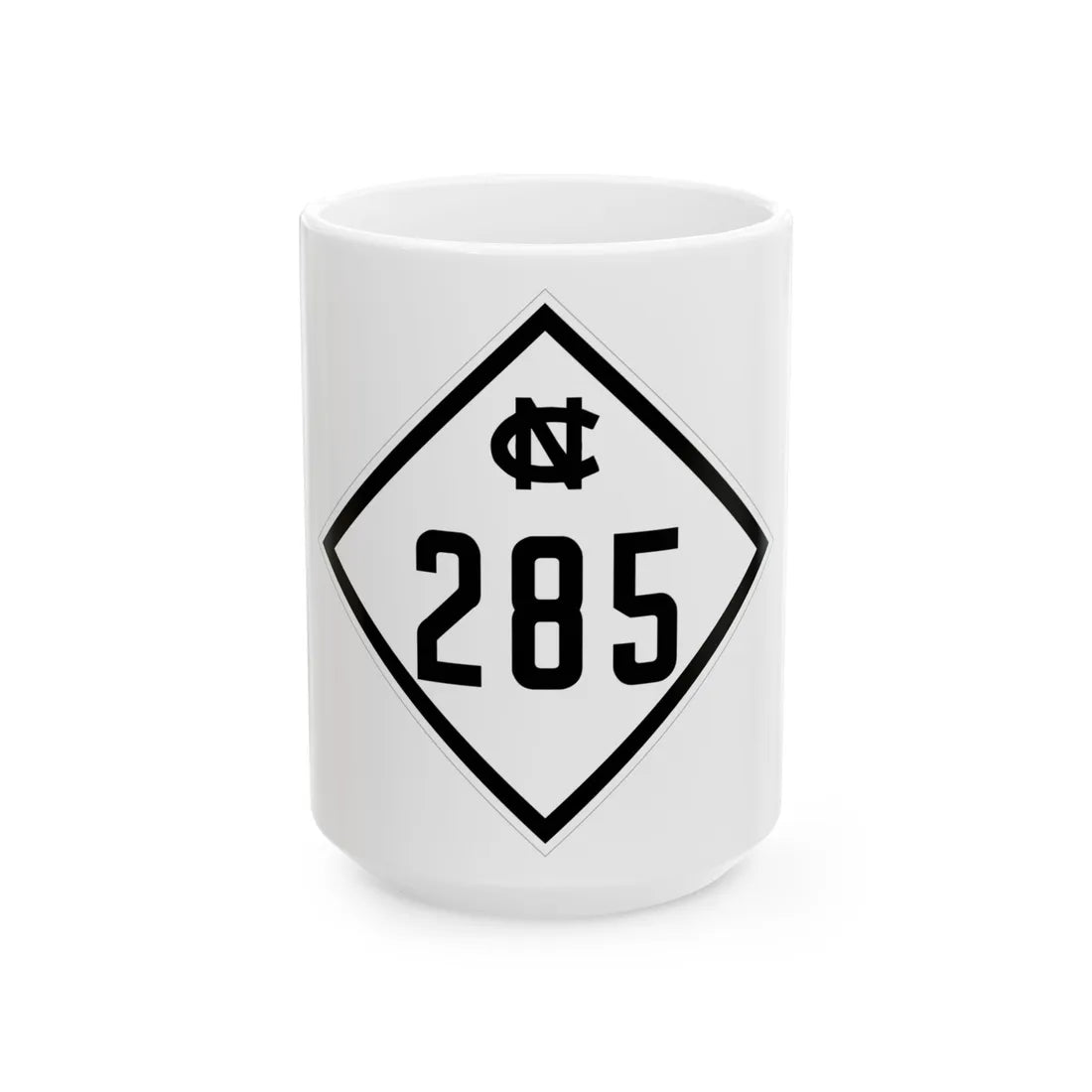 NC 285 1945 (North Carolina) (Road Sign) White Coffee Mug 15oz - Go Mug Yourself