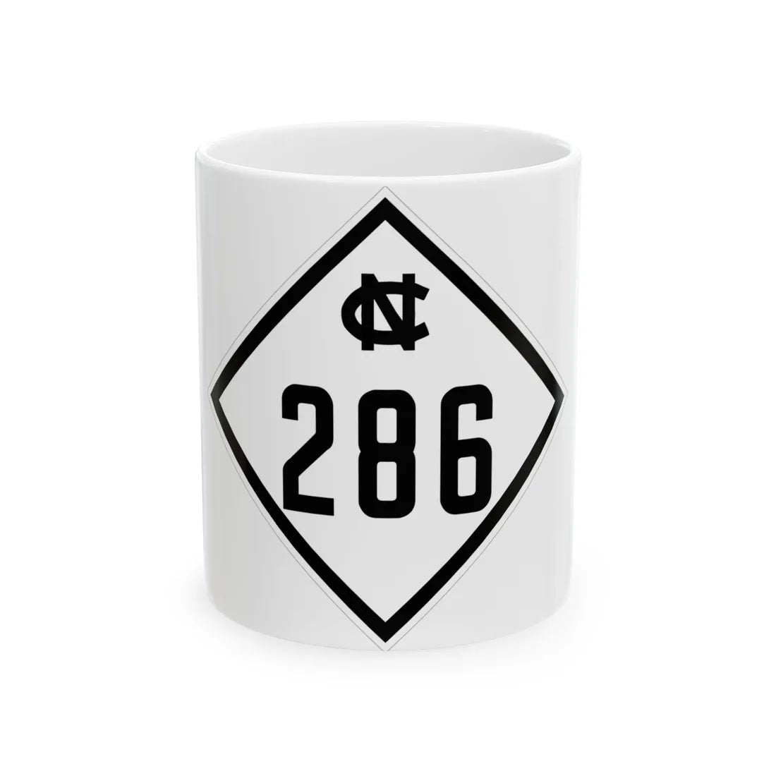 NC 286 1945 (North Carolina) (Road Sign) White Coffee Mug 11oz - Go Mug Yourself