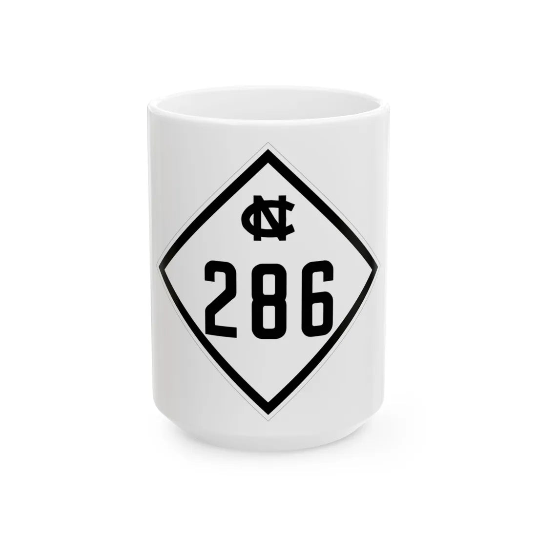 NC 286 1945 (North Carolina) (Road Sign) White Coffee Mug 15oz - Go Mug Yourself