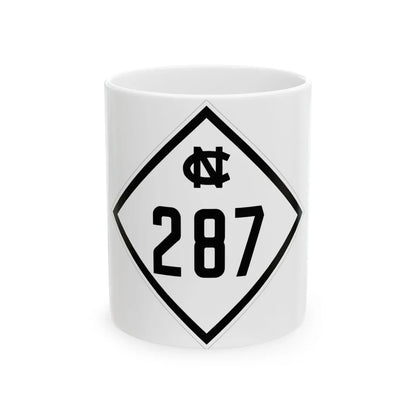 NC 287 1945 (North Carolina) (Road Sign) White Coffee Mug 11oz - Go Mug Yourself