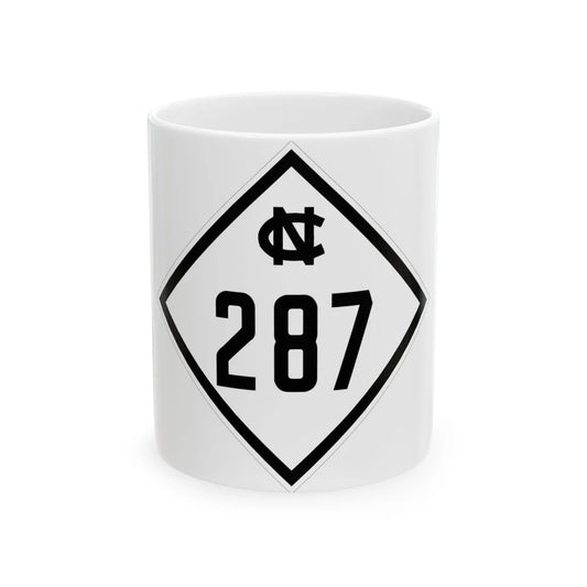 NC 287 1945 (North Carolina) (Road Sign) White Coffee Mug 11oz - Go Mug Yourself