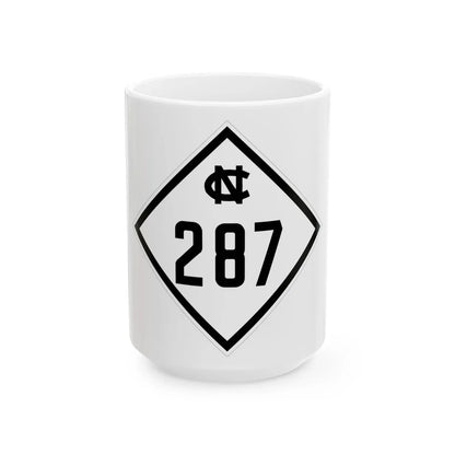 NC 287 1945 (North Carolina) (Road Sign) White Coffee Mug 15oz - Go Mug Yourself