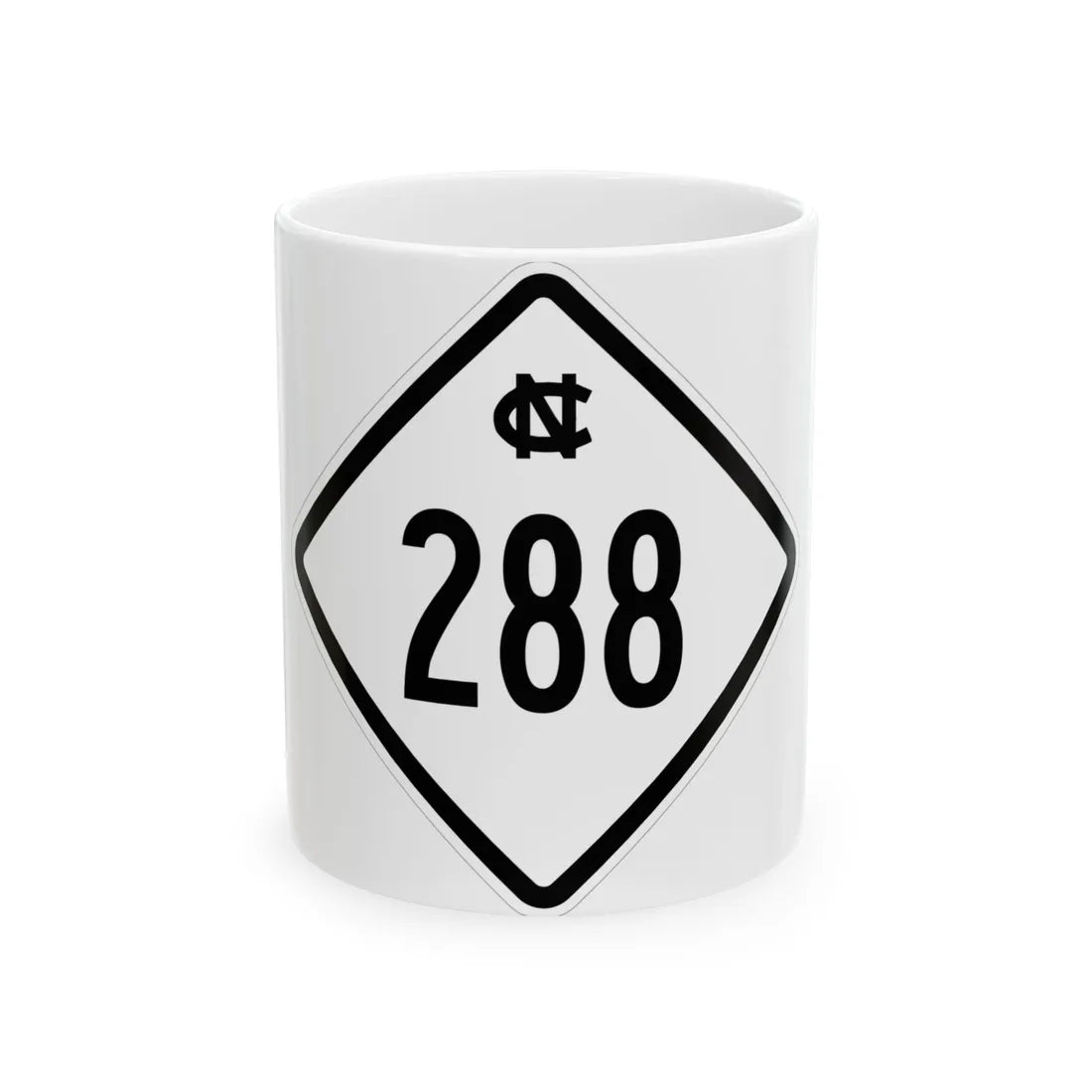 NC 288 1957 (North Carolina) (Road Sign) White Coffee Mug 11oz - Go Mug Yourself