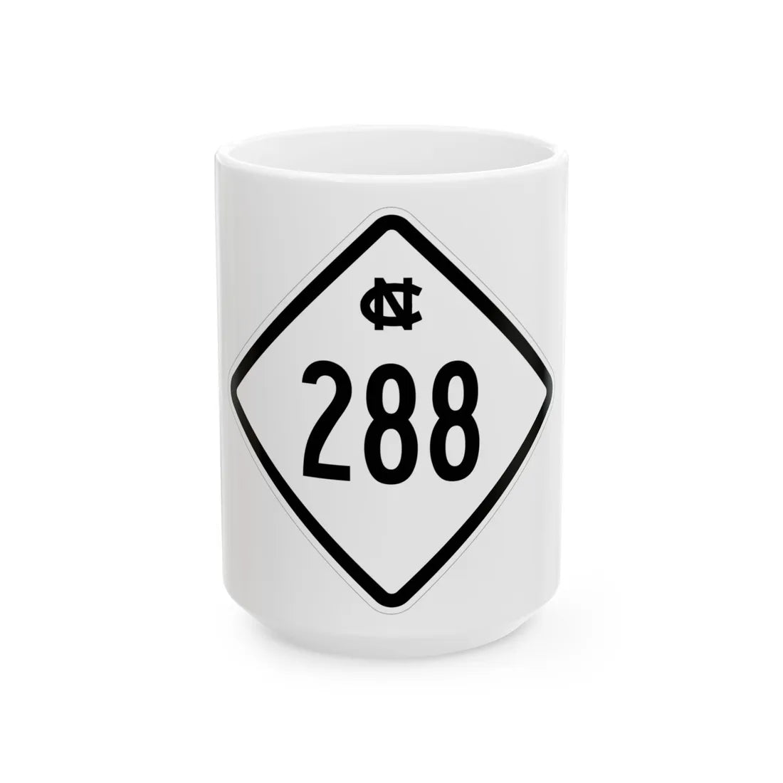 NC 288 1957 (North Carolina) (Road Sign) White Coffee Mug 15oz - Go Mug Yourself