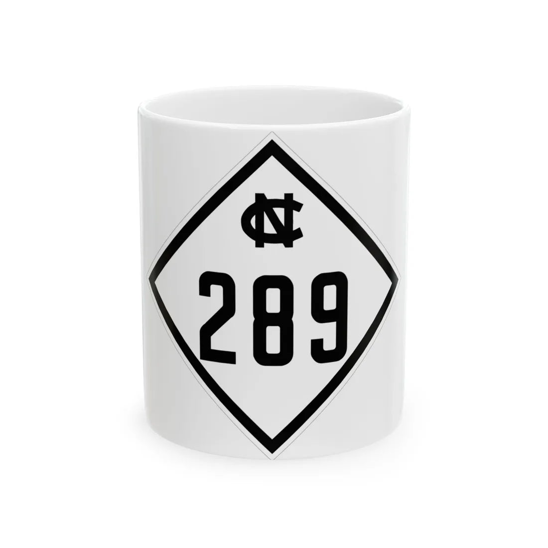 NC 289 1945 (North Carolina) (Road Sign) White Coffee Mug 11oz - Go Mug Yourself