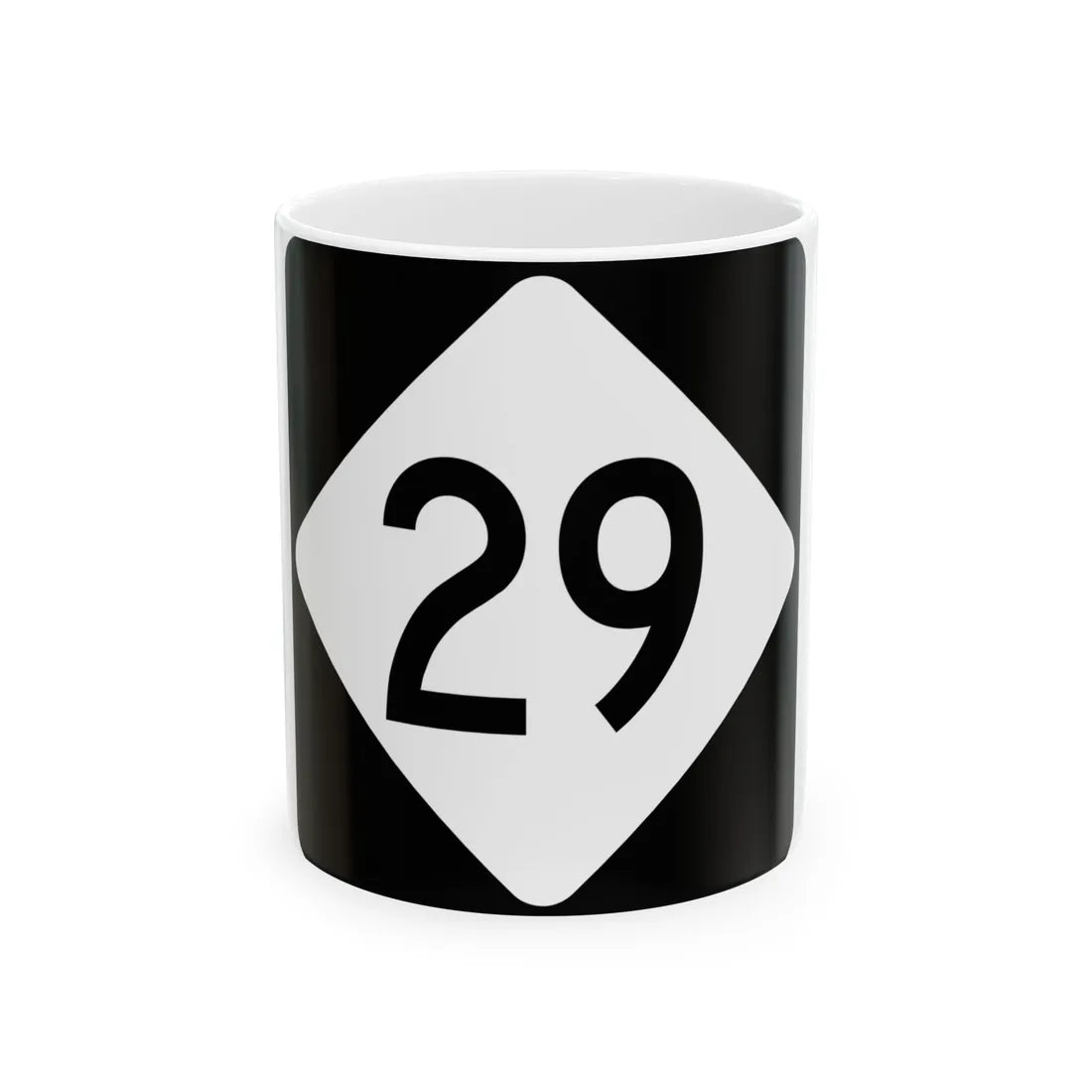 NC 29 (North Carolina) (Road Sign) White Coffee Mug 11oz - Go Mug Yourself