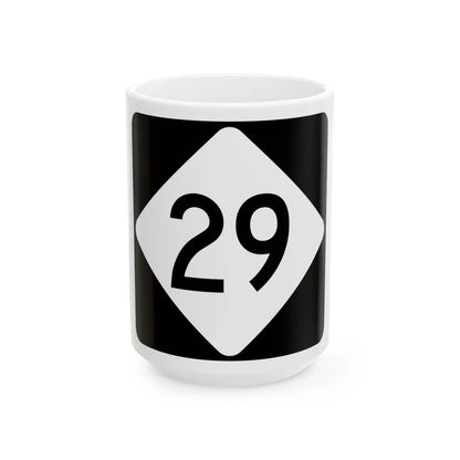 NC 29 (North Carolina) (Road Sign) White Coffee Mug 15oz - Go Mug Yourself