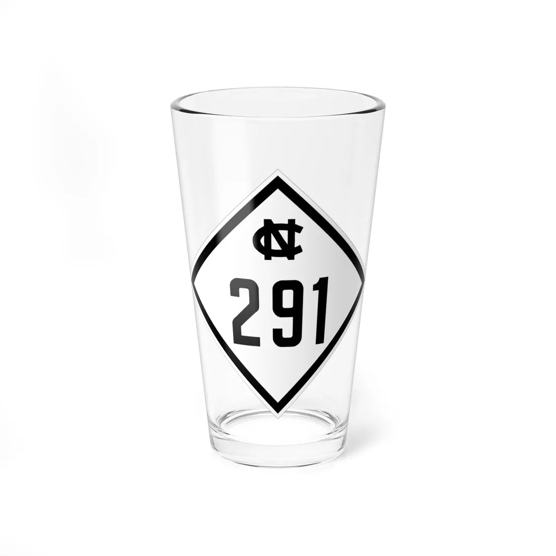 NC 291 1945 (North Carolina) (Road Sign) Pint Glass 16oz - Go Mug Yourself