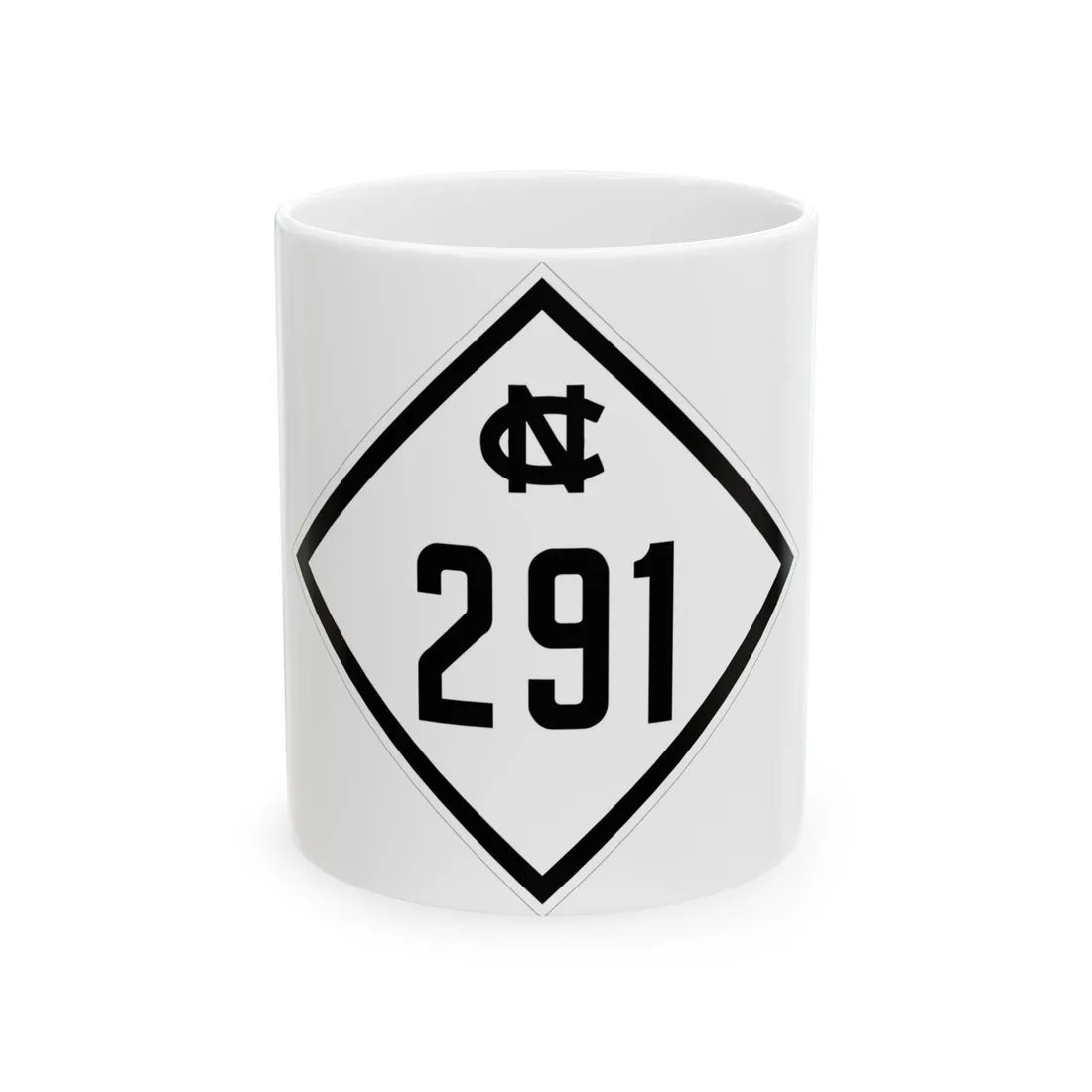 NC 291 1945 (North Carolina) (Road Sign) White Coffee Mug 11oz - Go Mug Yourself