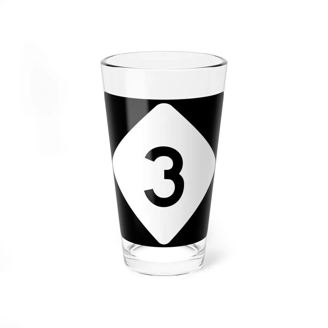 NC 3 (North Carolina) (Road Sign) Pint Glass 16oz 16oz - Go Mug Yourself