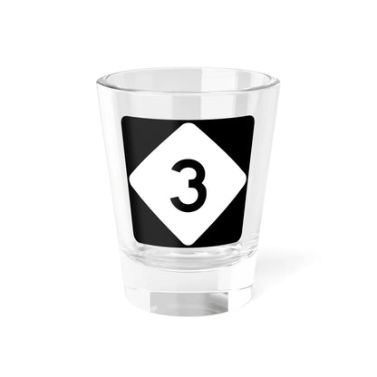 NC 3 (North Carolina) (Road Sign) Shot Glass 1.5oz 1.5oz - Go Mug Yourself