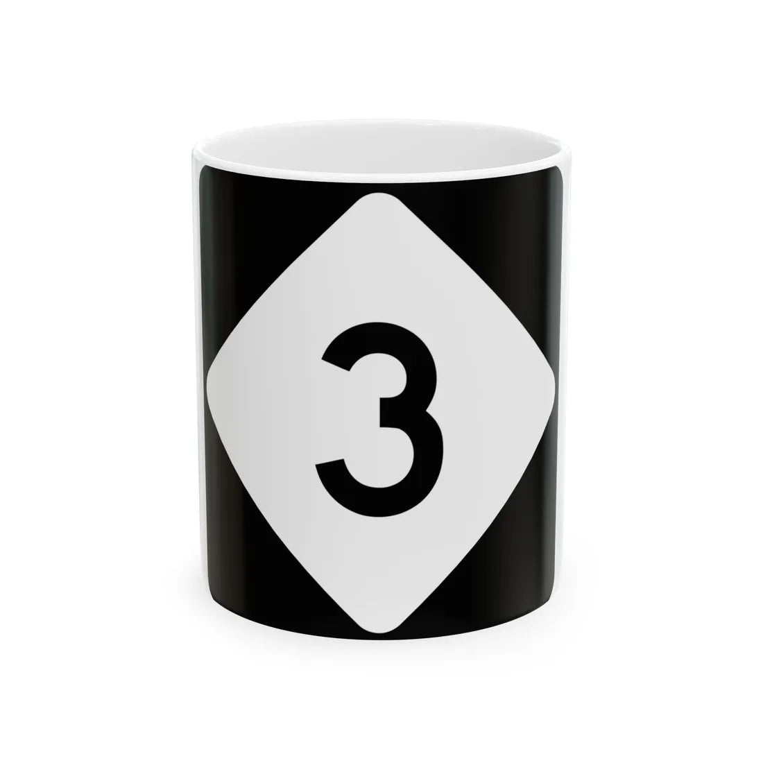 NC 3 (North Carolina) (Road Sign) White Coffee Mug 11oz - Go Mug Yourself
