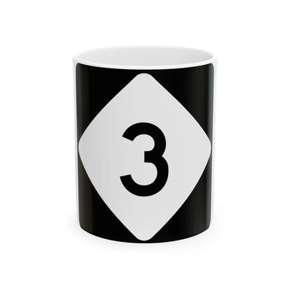NC 3 (North Carolina) (Road Sign) White Coffee Mug 11oz - Go Mug Yourself
