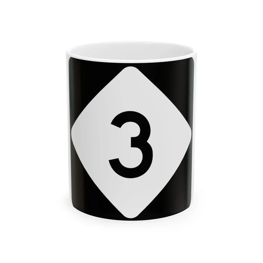 NC 3 (North Carolina) (Road Sign) White Coffee Mug 11oz - Go Mug Yourself