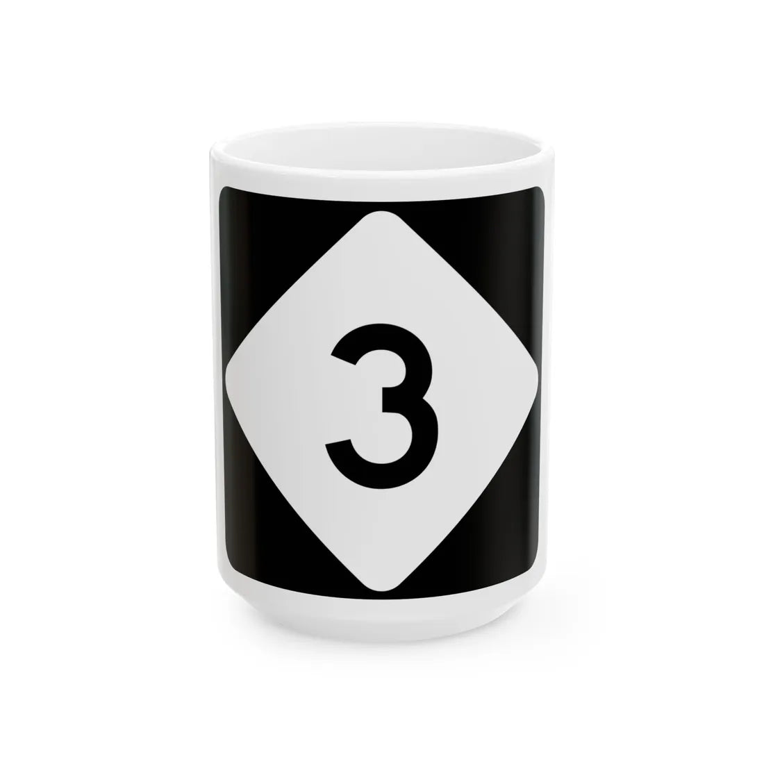 NC 3 (North Carolina) (Road Sign) White Coffee Mug 15oz - Go Mug Yourself