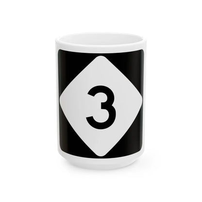 NC 3 (North Carolina) (Road Sign) White Coffee Mug 15oz - Go Mug Yourself