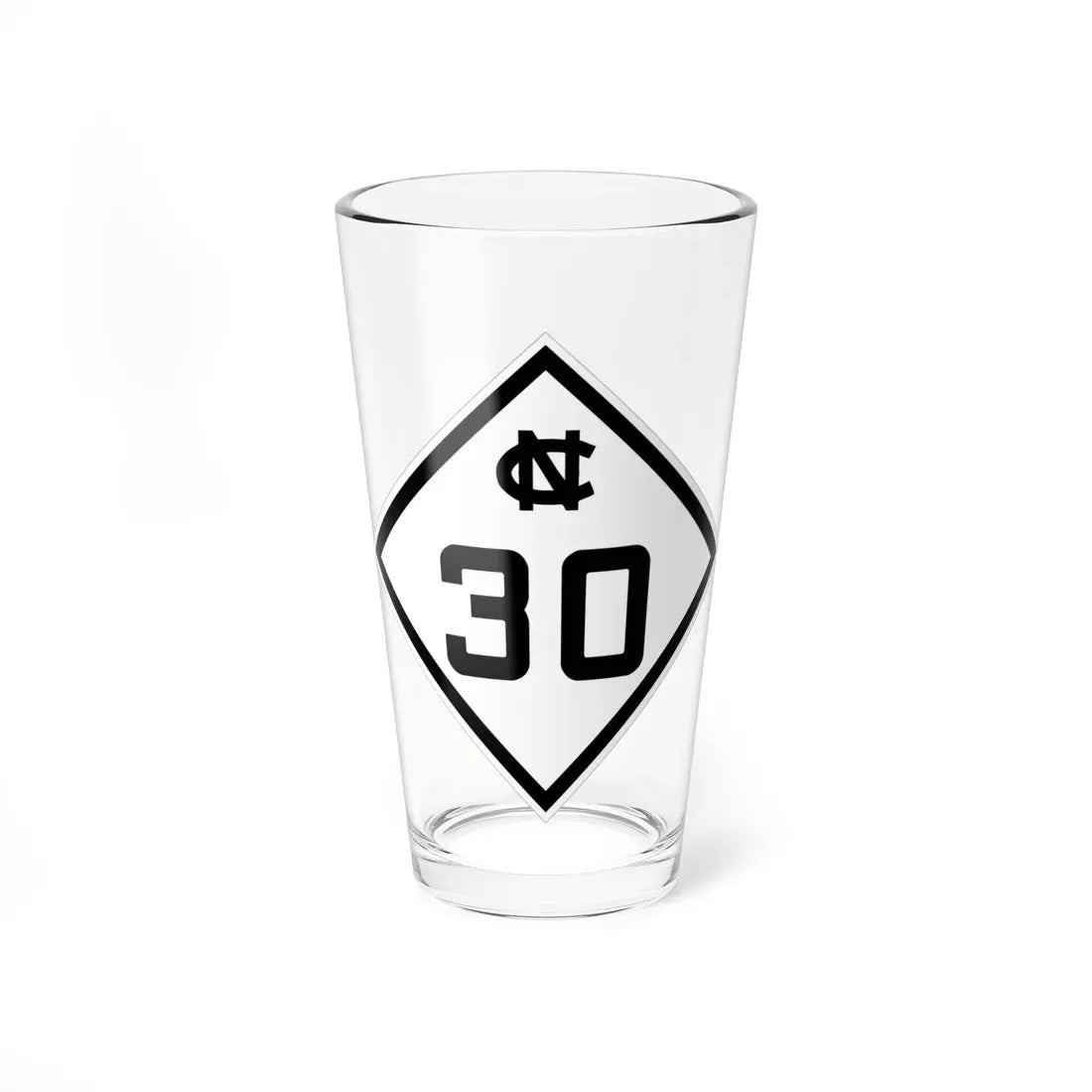NC 30 1945 (North Carolina) (Road Sign) Pint Glass 16oz 16oz - Go Mug Yourself