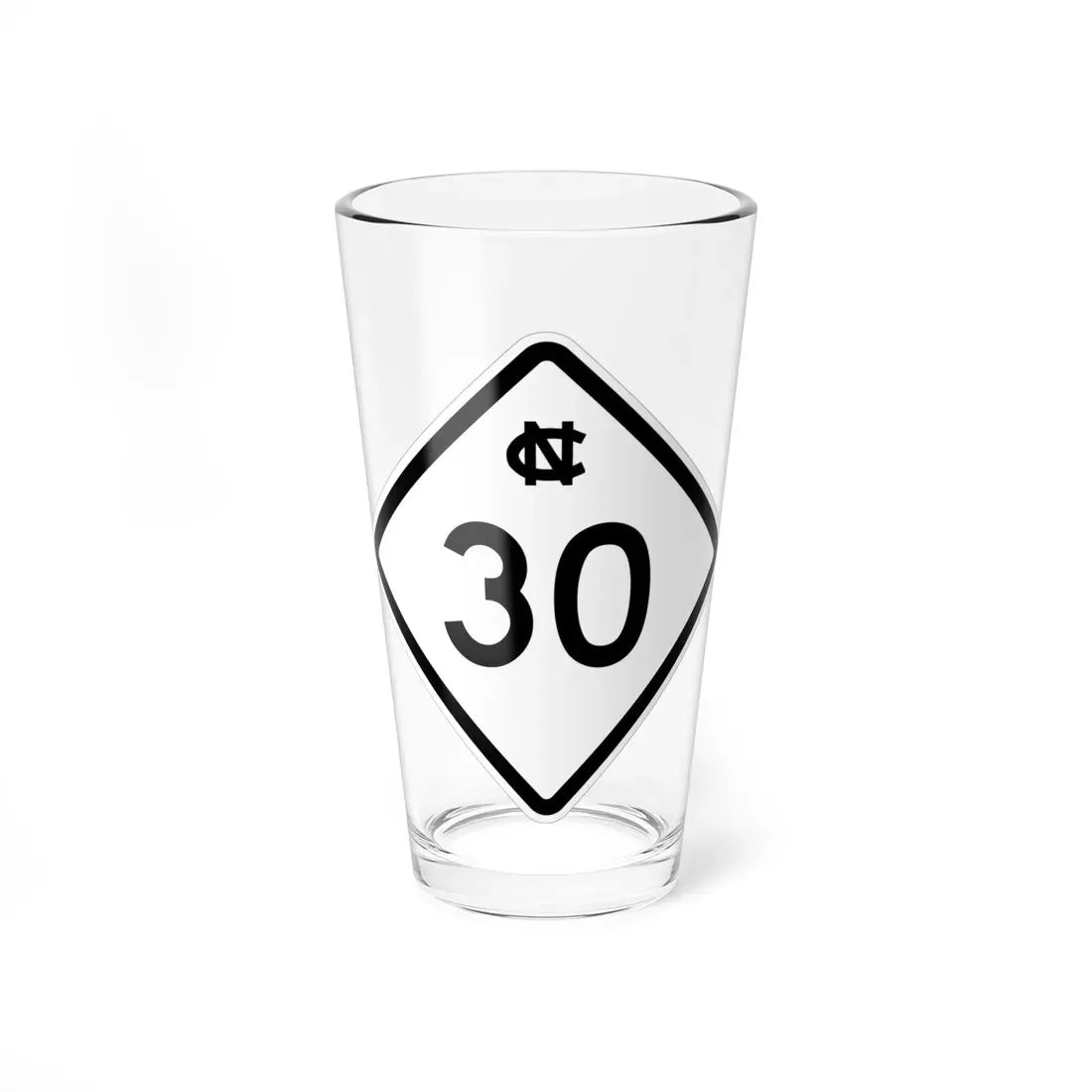 NC 30 1957 (North Carolina) (Road Sign) Pint Glass 16oz 16oz - Go Mug Yourself