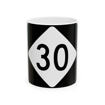 NC 30 (North Carolina) (Road Sign) White Coffee Mug 11oz - Go Mug Yourself