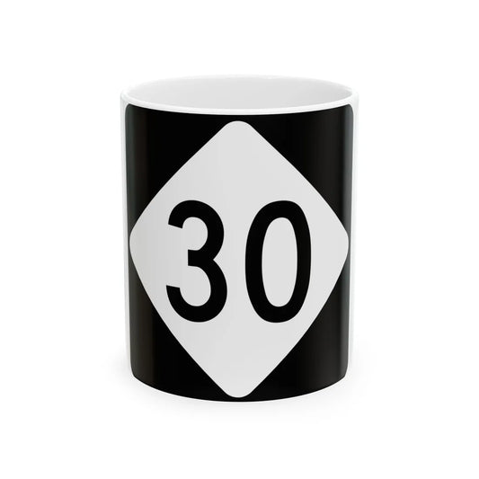 NC 30 (North Carolina) (Road Sign) White Coffee Mug 11oz - Go Mug Yourself
