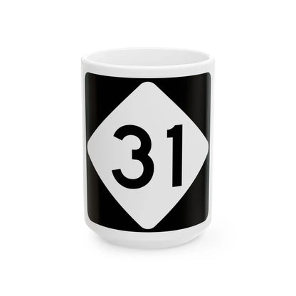 NC 31 (North Carolina) (Road Sign) White Coffee Mug 15oz - Go Mug Yourself