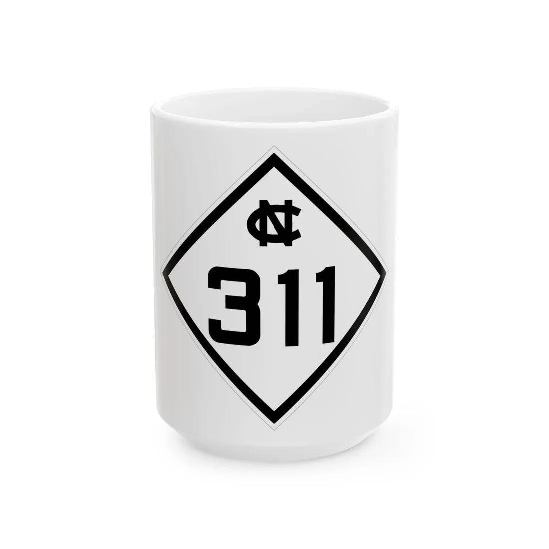 NC 311 1945 (North Carolina) (Road Sign) White Coffee Mug 15oz - Go Mug Yourself