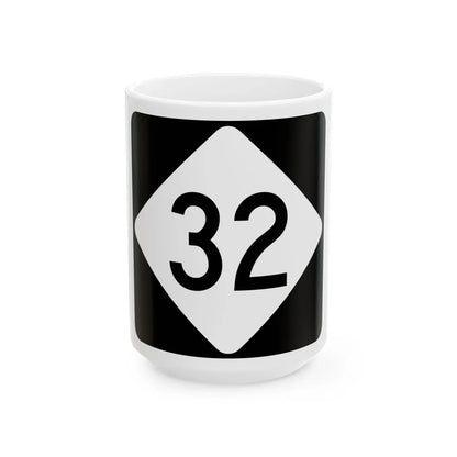 NC 32 (North Carolina) (Road Sign) White Coffee Mug 15oz - Go Mug Yourself