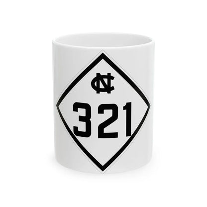 NC 321 1945 (North Carolina) (Road Sign) White Coffee Mug 11oz - Go Mug Yourself