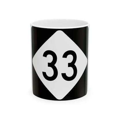NC 33 (North Carolina) (Road Sign) White Coffee Mug 11oz - Go Mug Yourself