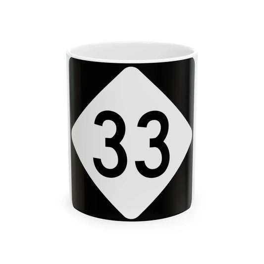 NC 33 (North Carolina) (Road Sign) White Coffee Mug 11oz - Go Mug Yourself