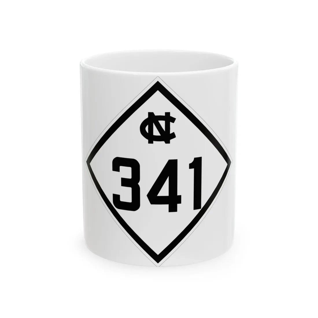 NC 341 1945 (North Carolina) (Road Sign) White Coffee Mug 11oz - Go Mug Yourself