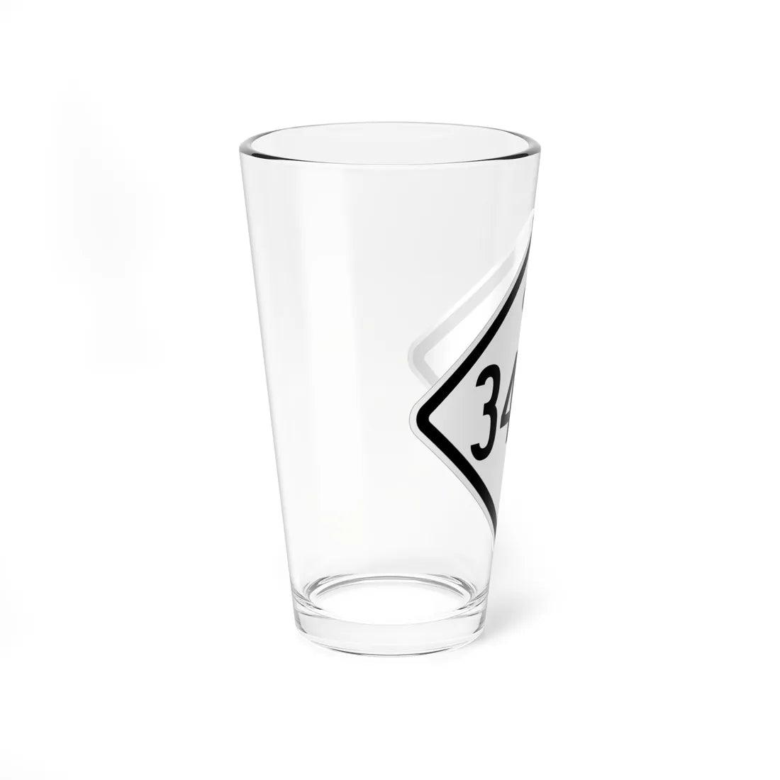 NC 345A 1957 (North Carolina) (Road Sign) Pint Glass 16oz - Go Mug Yourself