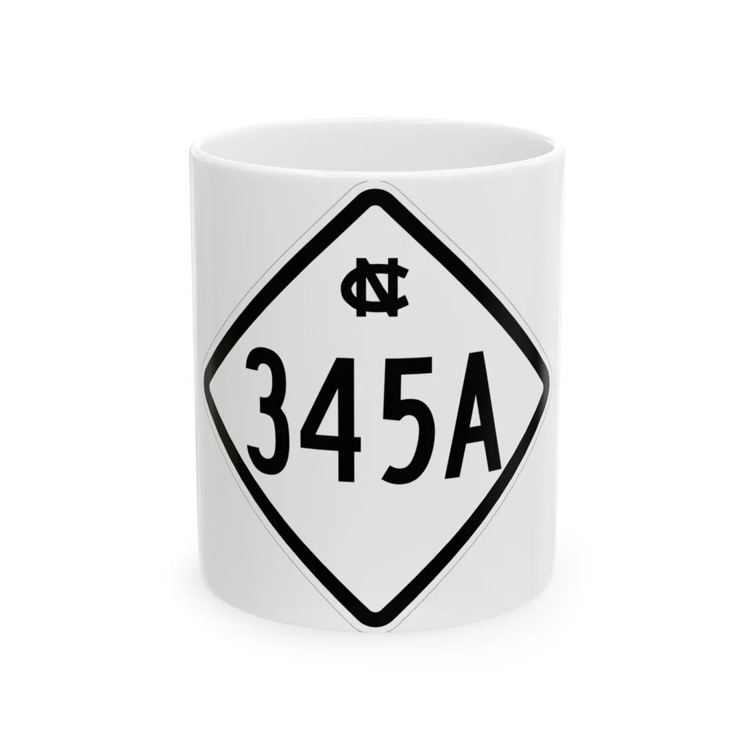 NC 345A 1957 (North Carolina) (Road Sign) White Coffee Mug 11oz - Go Mug Yourself