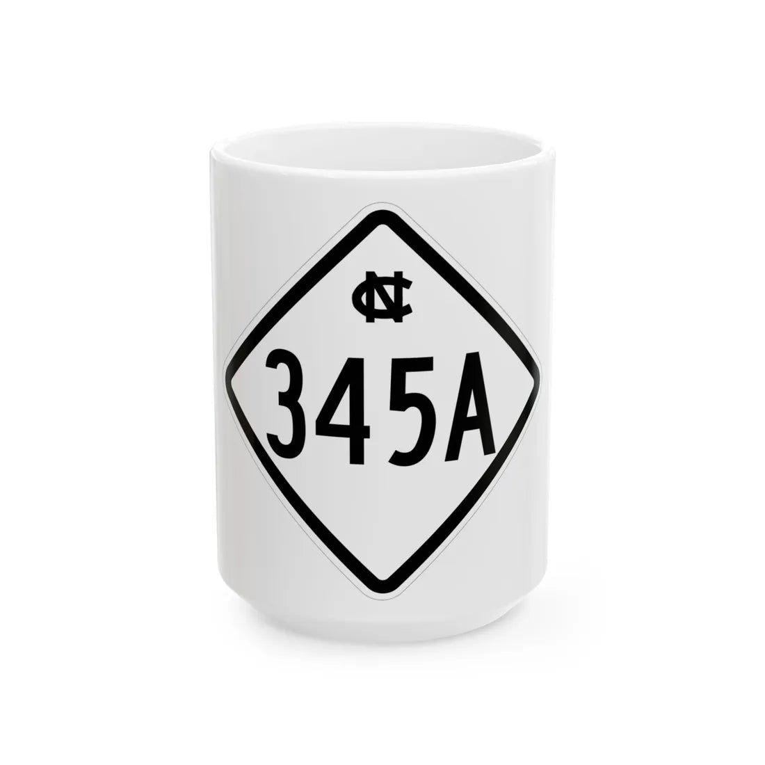 NC 345A 1957 (North Carolina) (Road Sign) White Coffee Mug 15oz - Go Mug Yourself