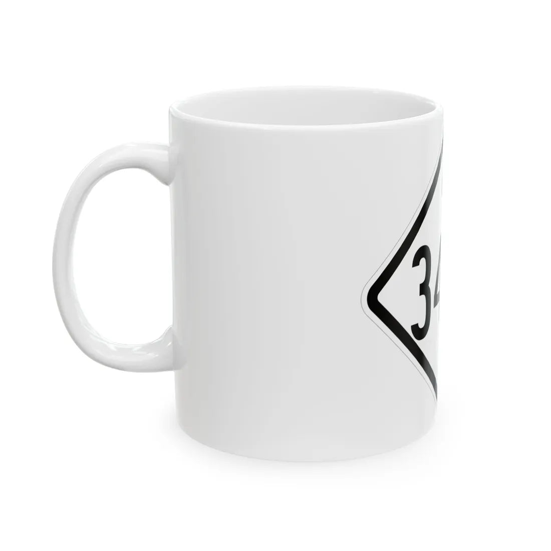 NC 345E 1957 (North Carolina) (Road Sign) White Coffee Mug - Go Mug Yourself