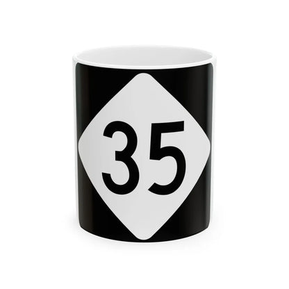NC 35 (North Carolina) (Road Sign) White Coffee Mug 11oz - Go Mug Yourself