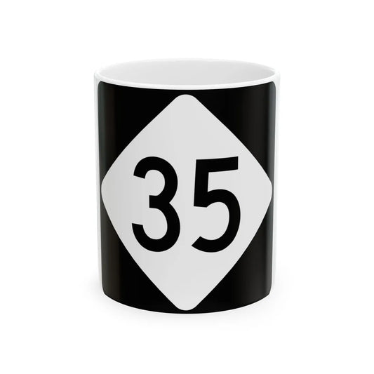 NC 35 (North Carolina) (Road Sign) White Coffee Mug 11oz - Go Mug Yourself