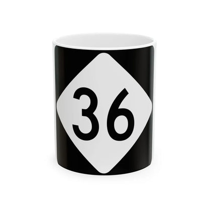 NC 36 (North Carolina) (Road Sign) White Coffee Mug 11oz - Go Mug Yourself
