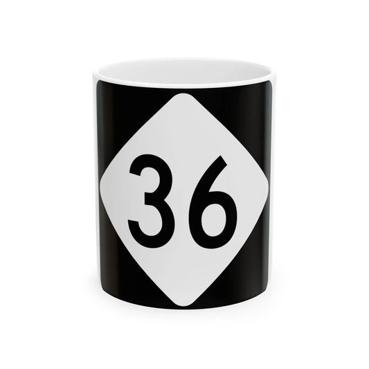 NC 36 (North Carolina) (Road Sign) White Coffee Mug 11oz - Go Mug Yourself