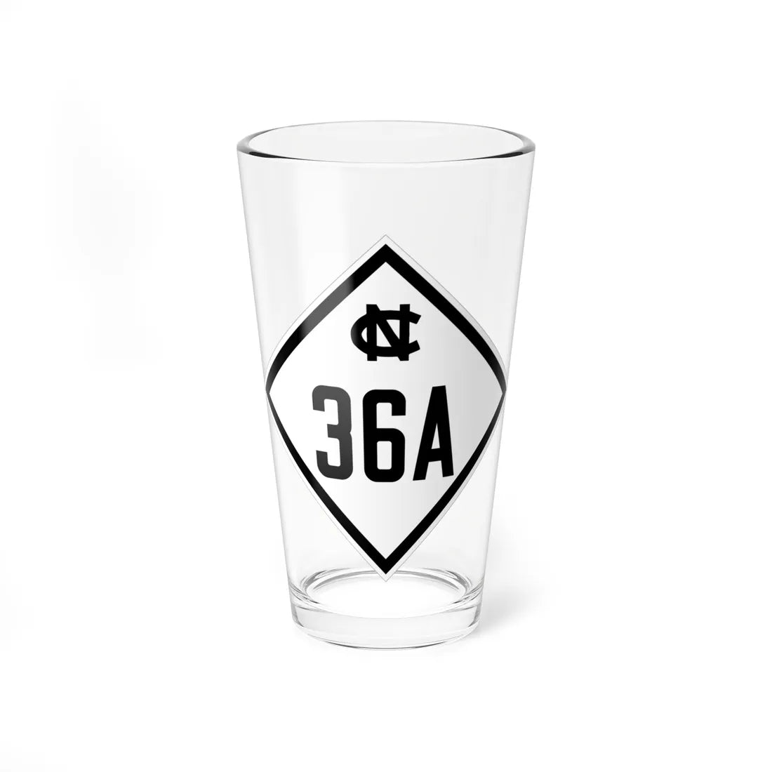 NC 36A 1945 (North Carolina) (Road Sign) Pint Glass 16oz 16oz - Go Mug Yourself