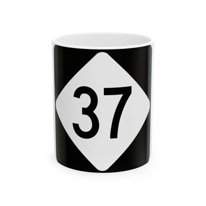NC 37 (North Carolina) (Road Sign) White Coffee Mug 11oz - Go Mug Yourself