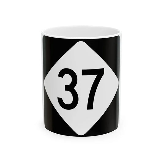 NC 37 (North Carolina) (Road Sign) White Coffee Mug 11oz - Go Mug Yourself